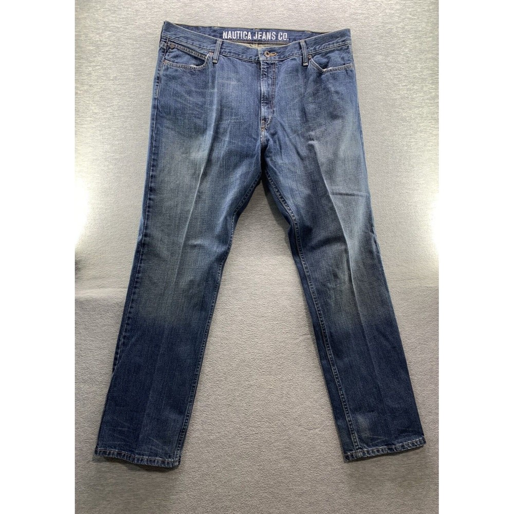 Nautica Jeans Men Blue Denim Straight Fit Jeans 40x32 A42